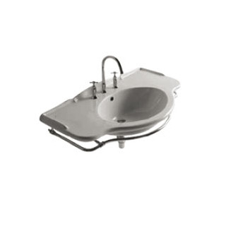 Wieszak na ręcznki do umywalki Globo Paestum 110cm chrom- sanitbuy.pl