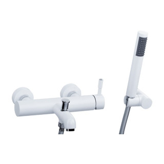 Bateria wannowa natynkowa Valvex Vegane Nero jednouchwytowa z zestawem prysznicowym, czarna - sanitbuy.pl