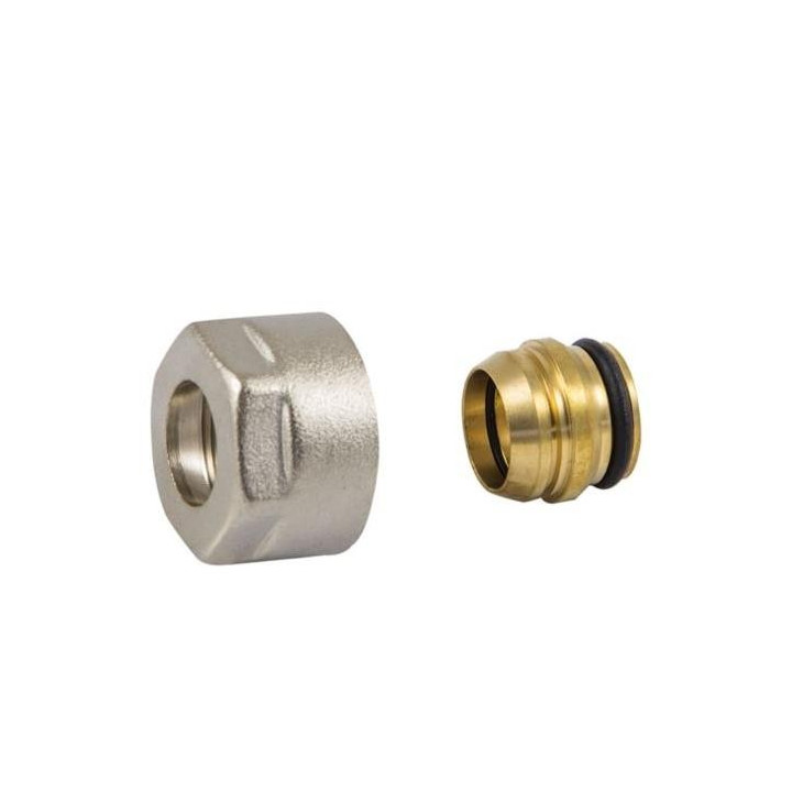 Złączka zaciskowa Schlosser do rur z miedzi, niklowana- sanitbuy.pl