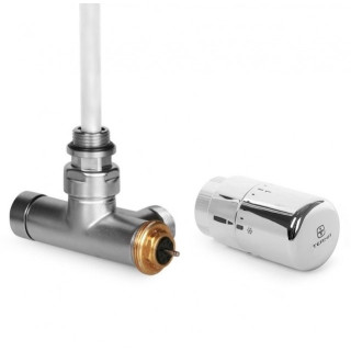 Zawór termostatyczny kątowy z rurką zanurzeniową Terma, Lewy, GZ 3/4' - chrom- sanitbuy.pl