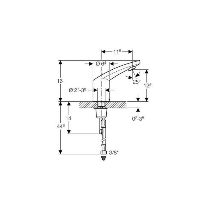 Bateria umywalkowa Geberit elektroniczna Typ 185 chrom błyszczący chrom- sanitbuy.pl