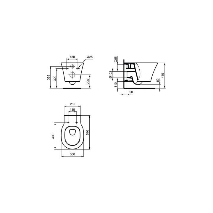 Miska WC wisząca Ideal Standard Connect Air biała- sanitbuy.pl