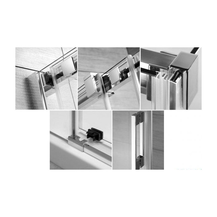 Drzwi prysznicowe 140 lewe Radaway Espera KDJ szkło przejrzyste, profil chrom- sanitbuy.pl