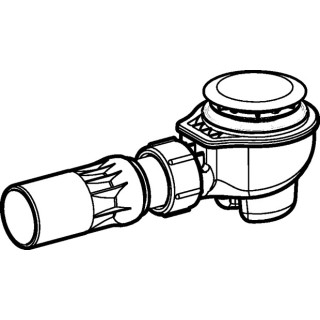 Brodzikowy zestaw odpływowy Geberit d50, kompletny Uniflex chrom błyszczący- sanitbuy.pl