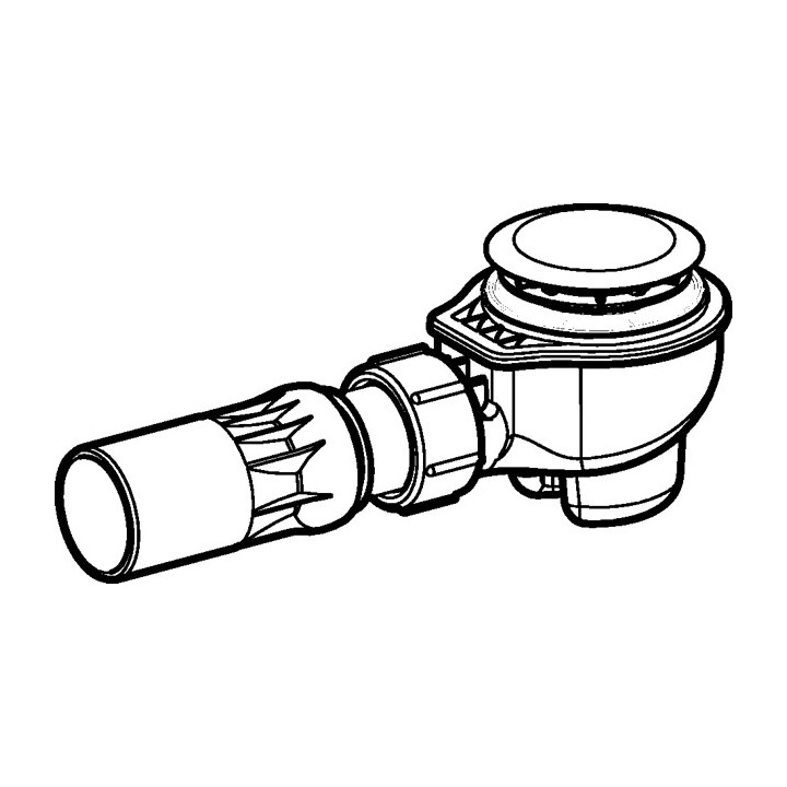 Brodzikowy zestaw odpływowy Geberit d50, kompletny Uniflex chrom błyszczący- sanitbuy.pl