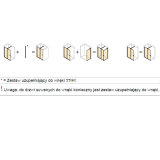 Drzwi suwane Huppe Xtensa Pure Walk-In 1201 - 1400 mm, prawe, 1-częściowe, el. stały, przezroczyste Anti-Plaque, srebrny połysk-