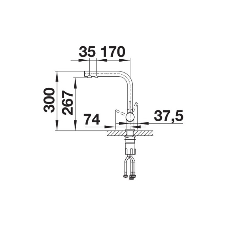 Bateria kuchenna Blanco Fontas II antracyt/chrom- sanitbuy.pl