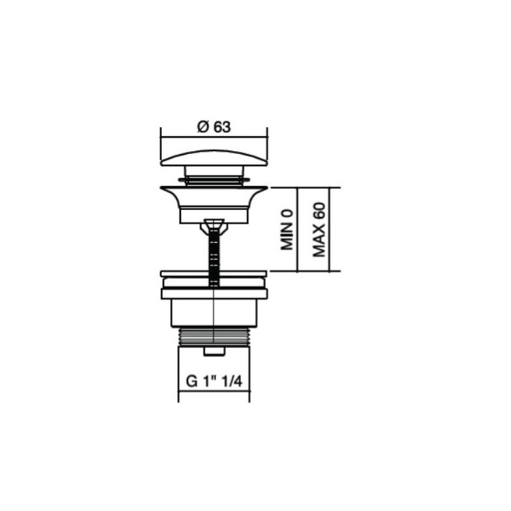 Korek automatyczny klik-klak do umywalek- sanitbuy.pl
