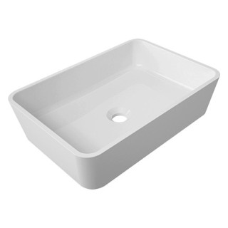 Umywalka nablatowa Omnires Parma UN Marble+  biała- sanitbuy.pl