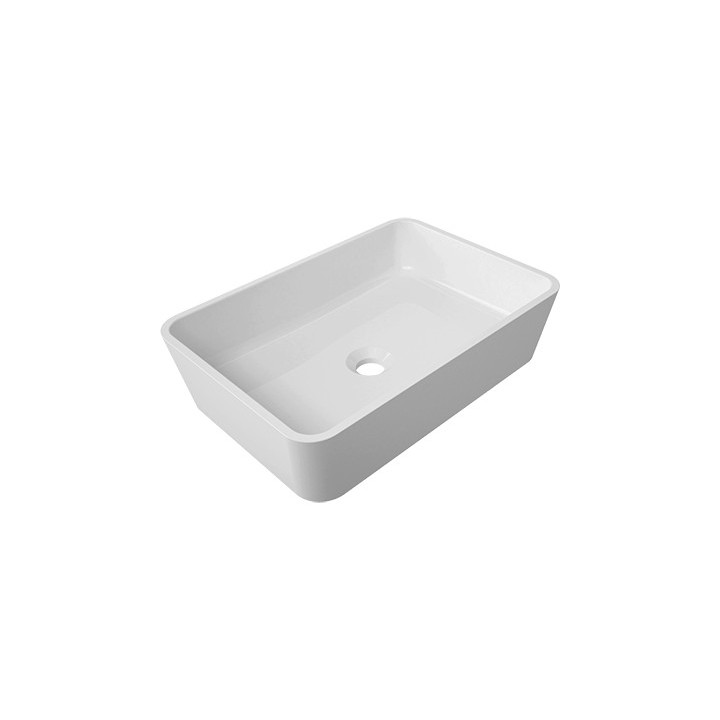 Umywalka nablatowa Omnires Parma UN Marble+  biała- sanitbuy.pl