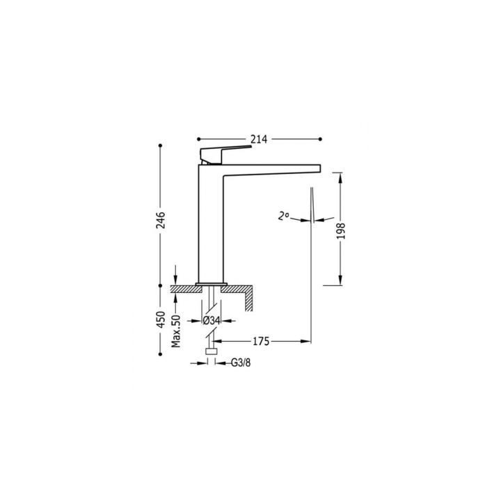 Tres Project bateria umywalkowa czarny mat 211.203.01.NM.D- sanitbuy.pl