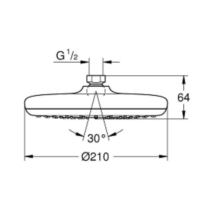Deszczownica Grohe Tempesta  EcoJoy 210mm, chrom- sanitbuy.pl