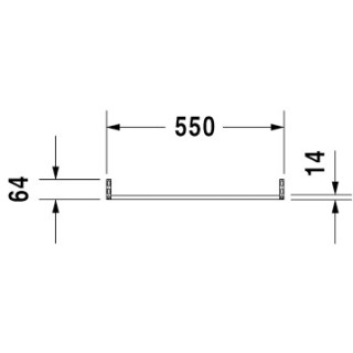 Wieszak na ręcznik Duravit Vero do umywalki 60cm, chrom- sanitbuy.pl