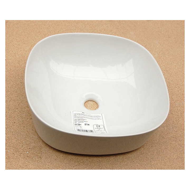 Umywalka 42 cm nablatowa biała Art Ceram Ghost- sanitbuy.pl