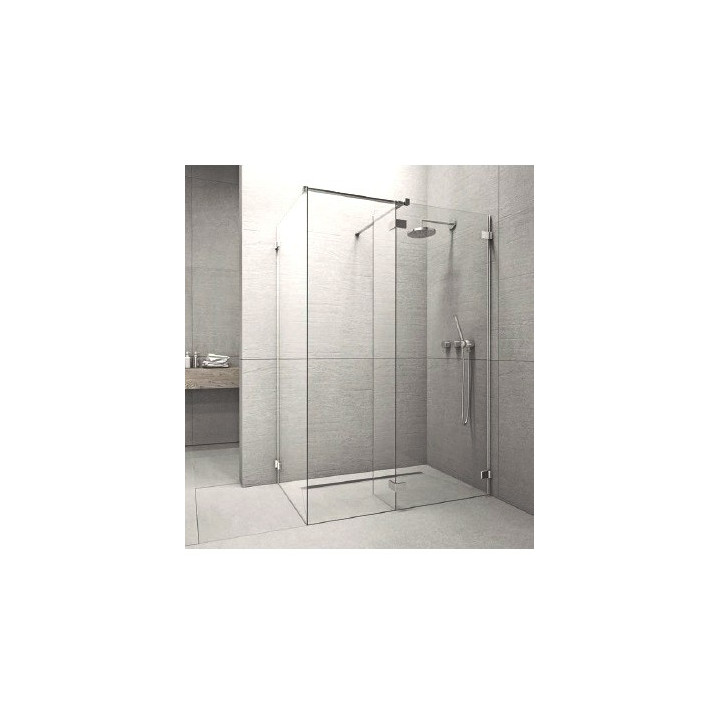 Ścianka frontowa W3 ze ścianką boczną Radaway Euphoria Walk-in II 140, chrom, szkło przeźroczyste- sanitbuy.pl