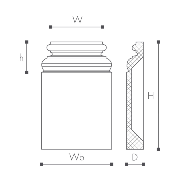 Pilaster baza NMC Arstyl 551x359 mm- sanitbuy.pl