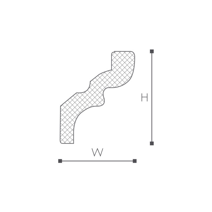 Listwa przysufitowa NMC Nomastyl 80x65x2000 mm- sanitbuy.pl