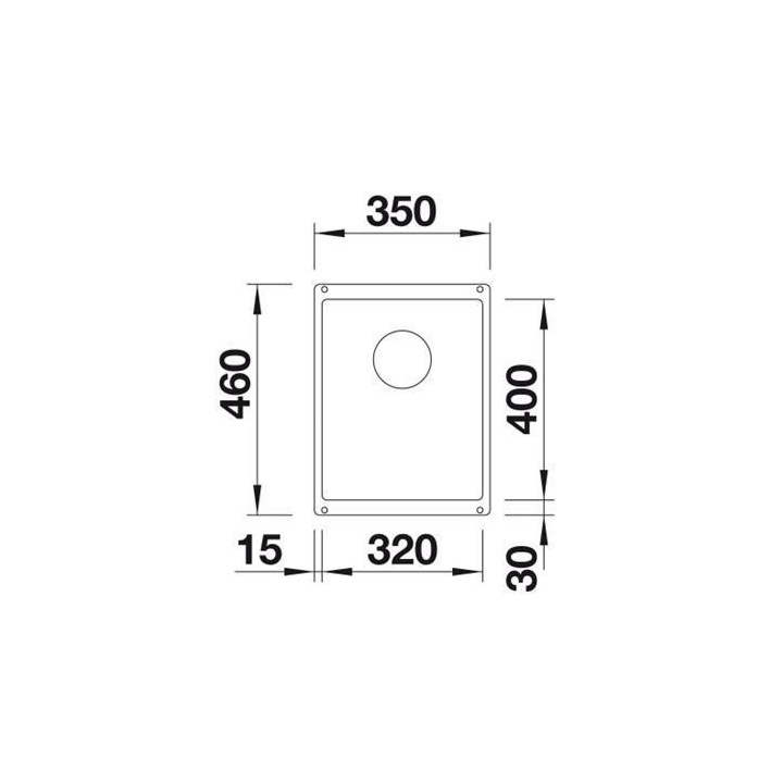 Zlew podblatowy Blanco Siligranit InFino 19x40cm bez korka automatycznego, antracyt- sanitbuy.pl