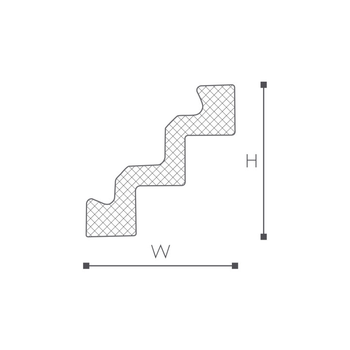Listwa przysufitowa NMC Nomastyl 75x75x2000 mm- sanitbuy.pl