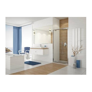 Ścianki dodatkowe SS0/TX5b Sanplast 75x190 cm profil biały, szyba wzór W15- sanitbuy.pl