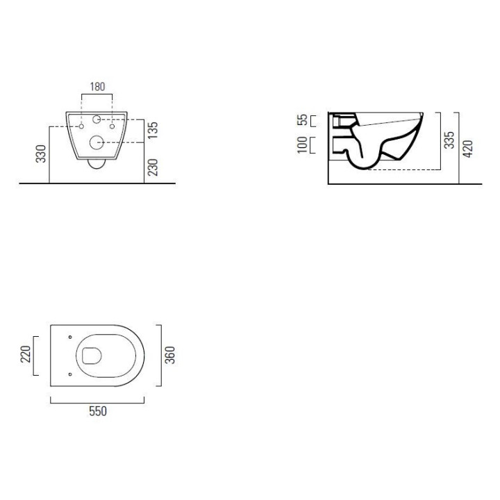 Miska WC GSI Pura 50x36cm wisząca bezrantowa z deską wolnoopadającą + zestaw mocujący, biała- sanitbuy.pl