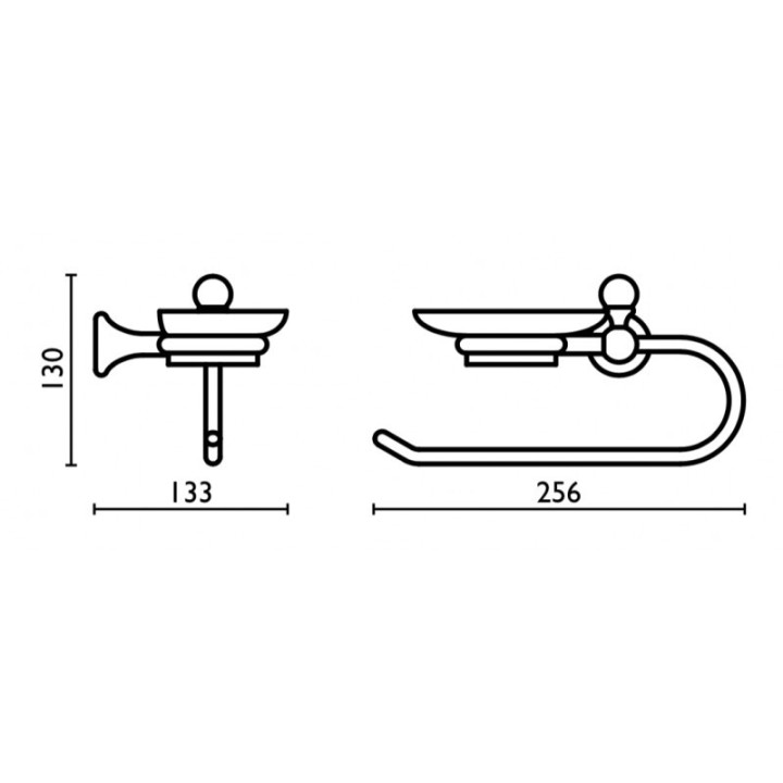 Mydelniczka szklana z wieszakiem Bagno&Associati Folie Swarovski złoty- sanitbuy.pl