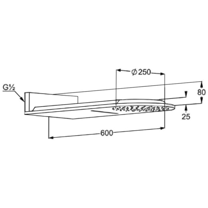 Głowica/deszczownica z kaskadą Kludi A-QA 250mm, chrom- sanitbuy.pl