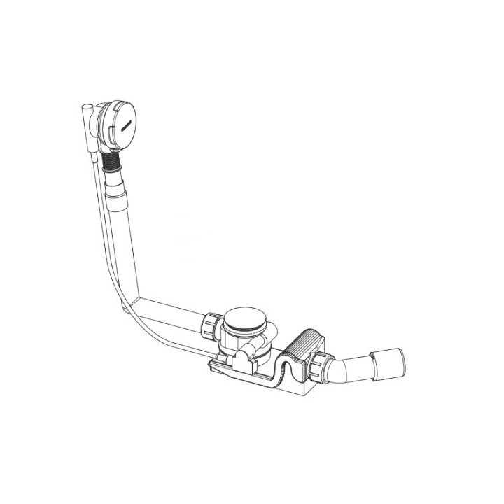 Zestaw przelewowo-odpływowy Kaldewei Comfort-Level z przedłużeniem, chrom- sanitbuy.pl