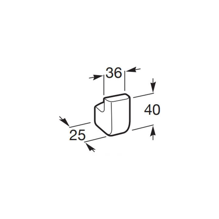 Wieszak pojedynczy ścienny Roca Tempo chrom - sanitbuy.pl