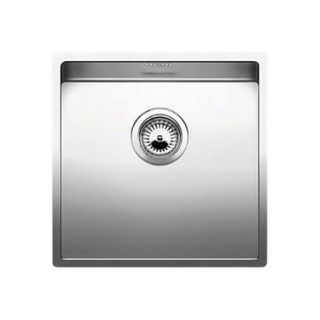 Zlewozmywak stalowy jednokomorowy Blanco Claron 340-U 38x44 cm podwieszany, bez korka automatycznego, stalowy - sanitbuy.pl