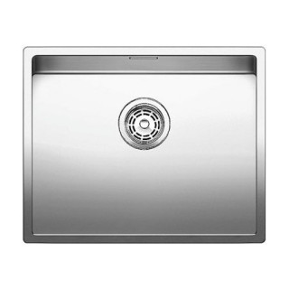 Zlewozmywak stalowy jednokomorowy Blanco Claron 450-U 49x44 cm podwieszany, bez korka automatycznego, stalowy - sanitbuy.pl