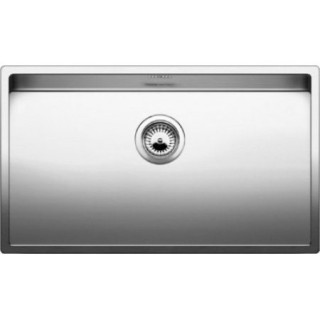 Zlewozmywak stalowy jednokomorowy Blanco Claron 550-U 59x44 cm podwieszany, bez korka automatycznego, stalowy - sanitbuy.pl