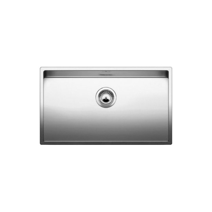 Zlewozmywak stalowy jednokomorowy Blanco Claron 550-U 59x44 cm podwieszany, bez korka automatycznego, stalowy - sanitbuy.pl