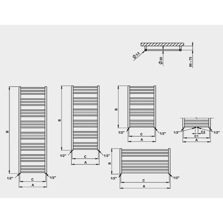 Grzejnik Terma Mike One 163,5x53 cm - biały/ kolor- sanitbuy.pl