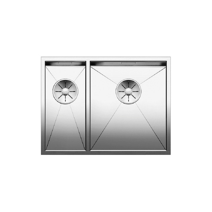 Zlewozmywak stalowy jednokomorowy Blanco Zerox 700-U 74x44 cm podwieszany bez korka automatycznego, stalowy - sanitbuy.pl