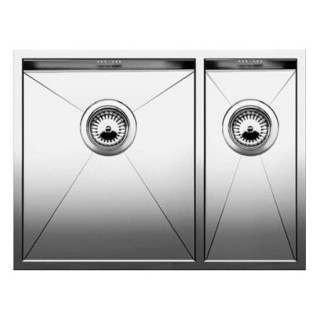 Zlewozmywak stalowy półtorakomorowy Blanco Zerox 340/180-U 58,5x44 cm podwieszany prawa komora bez korka automatycznego, stalowy