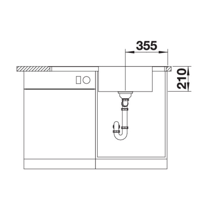 Zlewozmywak stalowy dwukomorowy Blanco Z-Style 340/180-U 58,5x44 cm, stal szczotkowana - sanitbuy.pl