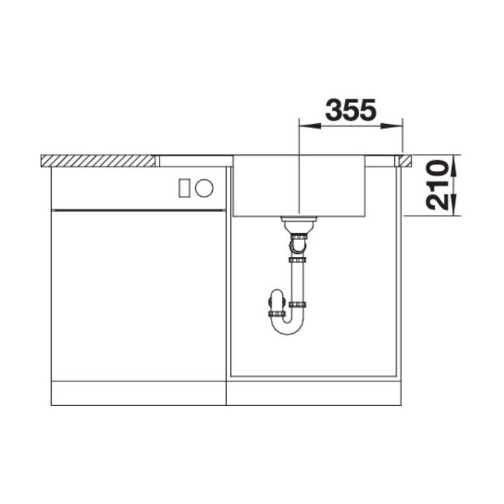 Zlewozmywak stalowy jednokomorowy Blanco Andano XL 6 S-IF 100x50 cm lewa komora, z ociekaczem, z korkiem automatycznym i z akces