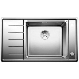 Zlewozmywak stalowy jednokomorowy Blanco Andano XL 6 S-IF Compact 86x50 cm prawa komora, z ociekaczem, z korkiem automatycznym i