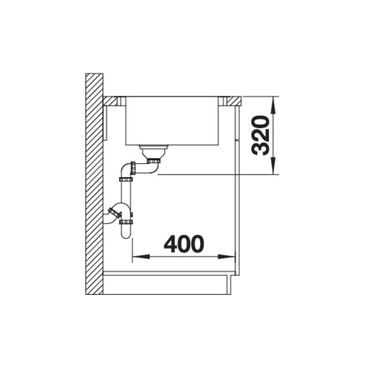 Zlewozmywak stalowy jednokomorowy Blanco Andano XL 6 S-IF Compact 86x50 cm prawa komora, z ociekaczem, z korkiem automatycznym i