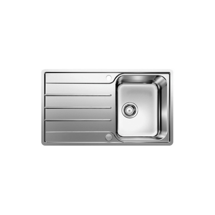 Zlewozmywak stalowy jednokomorowy Blanco Andano XL 6 S-IF Compact 86x50 cm lewa komora, z ociekaczem, z korkiem automatycznym i 