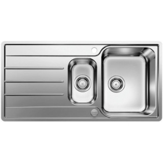 Zlewozmywak stalowy jednokomorowy Blanco Lemis 45 S-IF 86x50 cm z ociekaczem, stal polerowana - sanitbuy.pl