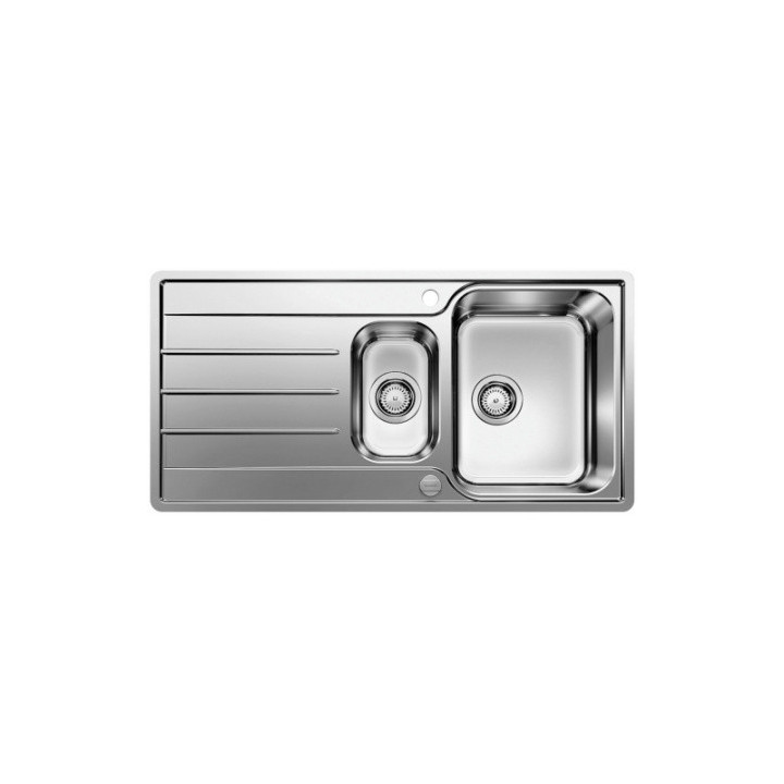 Zlewozmywak stalowy jednokomorowy Blanco Lemis 45 S-IF 86x50 cm z ociekaczem, stal polerowana - sanitbuy.pl