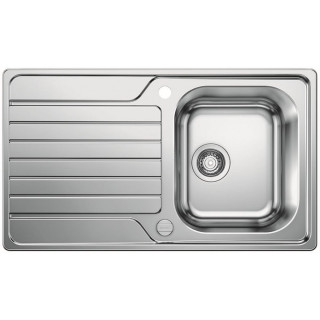 Zlewozmywak stalowy jednokomorowy Blanco Livit 45 S Salto 86x50 cm z ociekaczem, bez korka automatycznego, stalowy - sanitbuy.pl