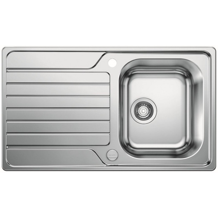Zlewozmywak stalowy jednokomorowy Blanco Livit 45 S Salto 86x50 cm z ociekaczem, bez korka automatycznego, stalowy - sanitbuy.pl