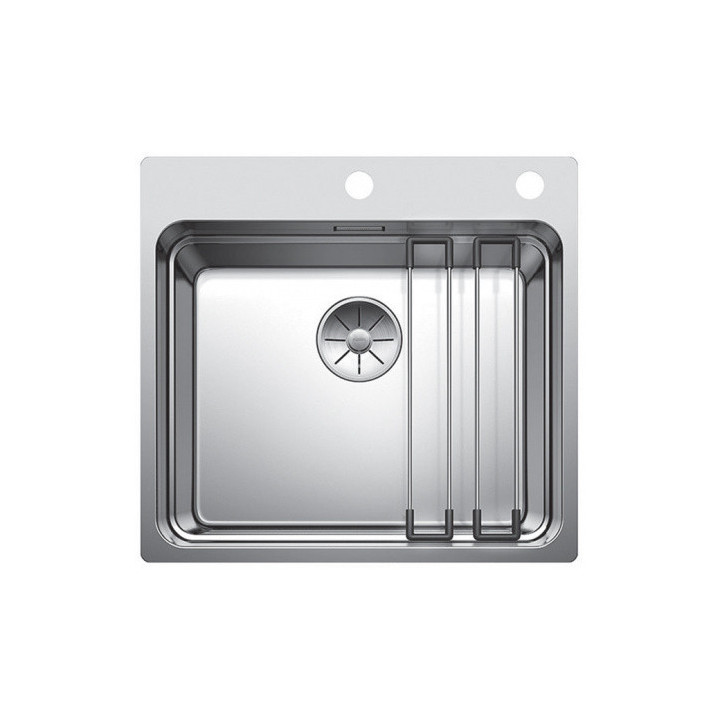 Zlewozmywak stalowy jednokomorowy Blanco Tipo 9 E 93x51 cm z ociekaczem, bez korka automatycznego, stalowy - sanitbuy.pl