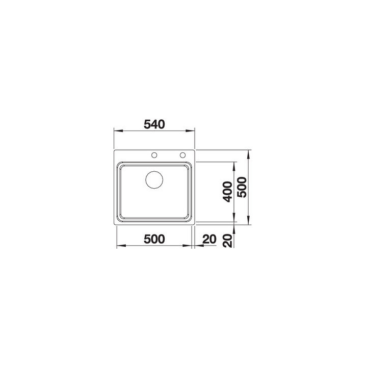 Zlewozmywak stalowy jednokomorowy Blanco Tipo 9 E 93x51 cm z ociekaczem, bez korka automatycznego, stalowy - sanitbuy.pl
