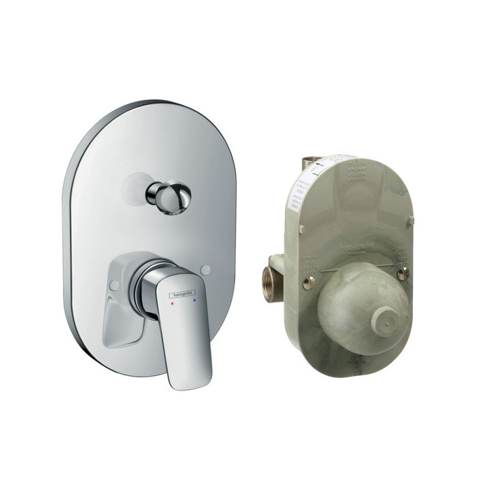 Zestaw Hansgrohe Logis z baterią wannową i elementem podtynkowym, chrom- sanitbuy.pl