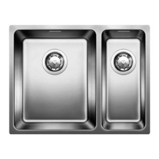 Zlewozmywak stalowy półtorakomorowy Blanco Andano 340/180-U 58,5x44 cm podwieszany prawa komora, bez korka automatycznego, stalo