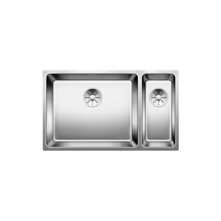 Zlewozmywak stalowy półtorakomorowy Blanco Andano 500/180-U 74,5x44 cm podwieszany, z korkiem automatycznym, prawa komora, stalo